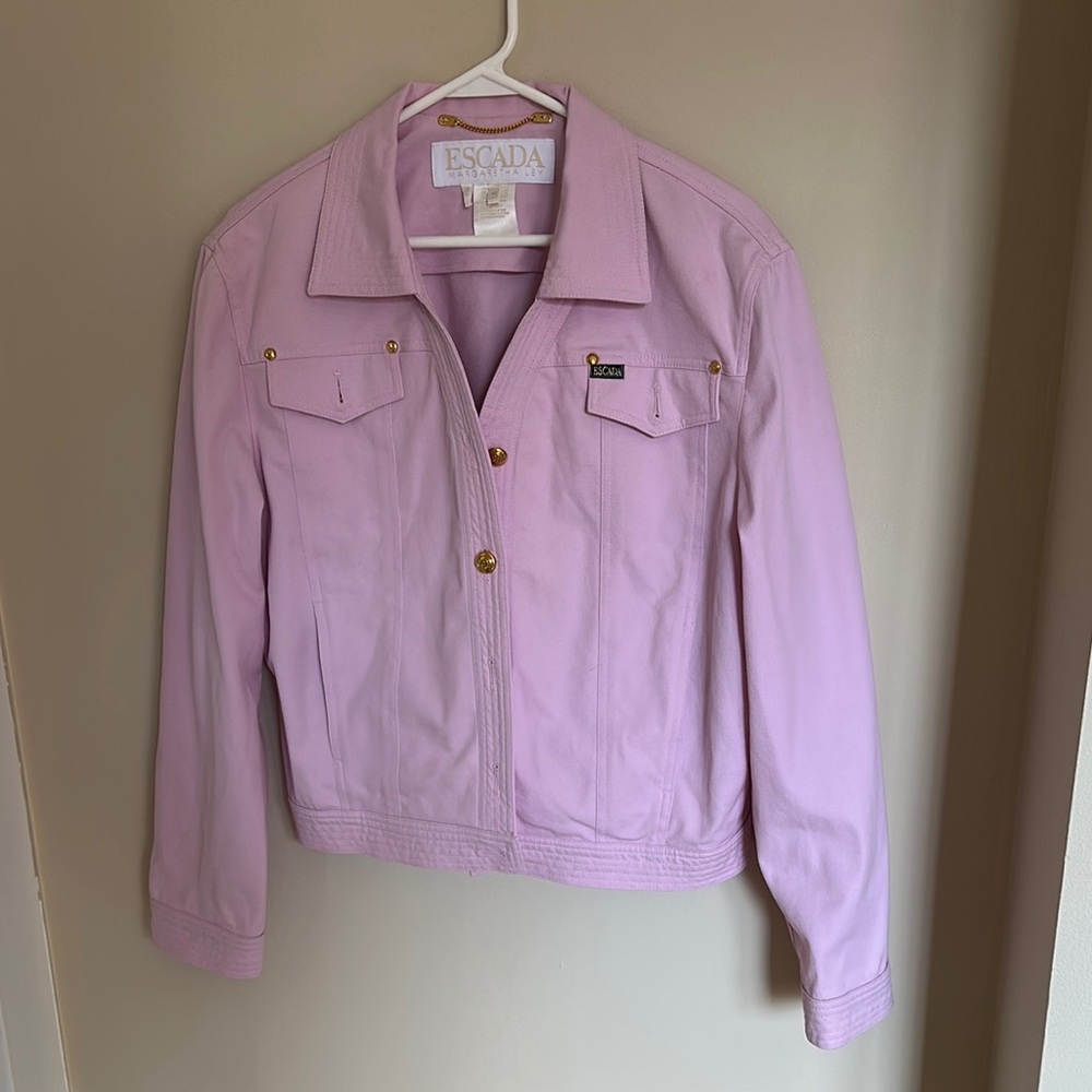 Escada Light Pink Jacket with Gold Accents